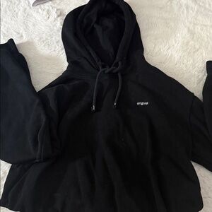 H&M Black Hoodie Sweater with "original" Embroidery
